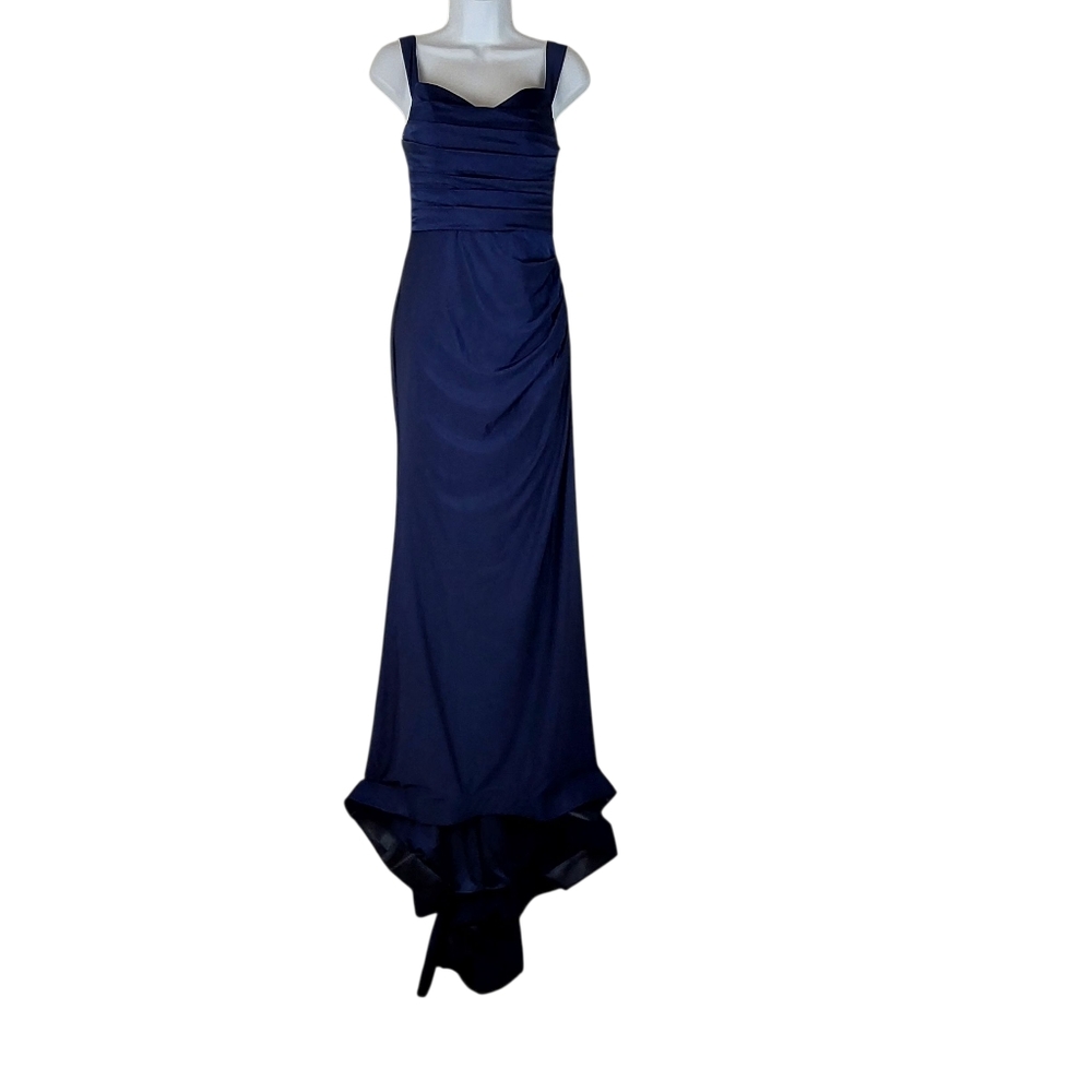 Stacees Navy Blue Formal Evening Gown Size US 12 Wedding Prom Special Occasion